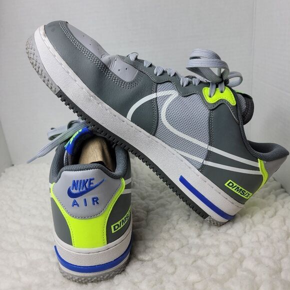 Nike Air Force 1 React Men's Sneaker Size 12.5  Wolf Grey-White-Smoke Grey - Picture 6 of 10